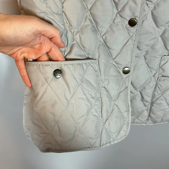 Eddie Bauer Premium Goose Down 550 Fill Diamond Quilt Snap Vest Women’s Small - Picture 4 of 9